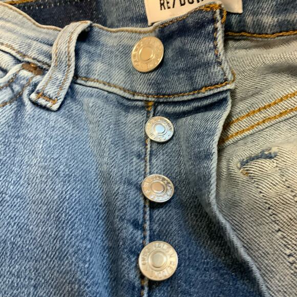 Re/Done 90s High Rise Ankle Crop Jeans sz 24 - Picture 8 of 9